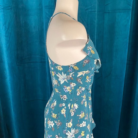 Mossimo Floral Print Ruffle Wrap Dress - Picture 6 of 9